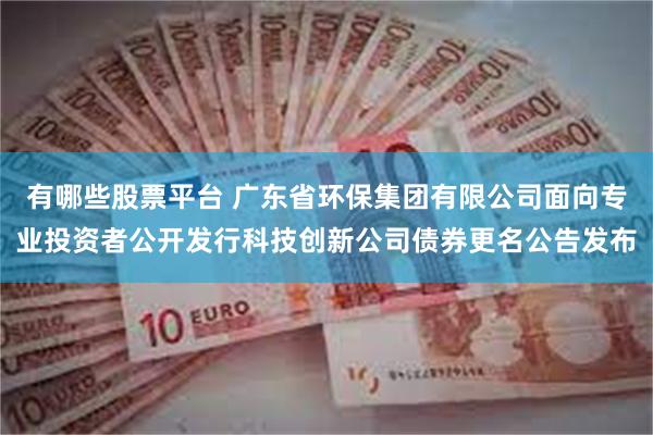 有哪些股票平台 广东省环保集团有限公司面向专业投资者公开发行科技创新公司债券更名公告发布