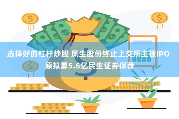 选择好的杠杆炒股 凤生股份终止上交所主板IPO 原拟募5.6亿民生证券保荐